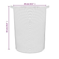 Opbergmand &Oslash; 49x65 cm katoen bruin en wit 9