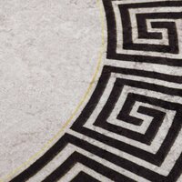 Vloerkleed wasbaar anti-slip &oslash;120 cm lichtbeige 2