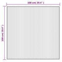 Vloerkleed vierkant 100x100 cm bamboe grijs 8