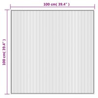 Vloerkleed vierkant 100x100 cm bamboe donkerbruin 8