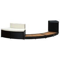Spa-ombouw poly rattan en acaciahout zwart 3