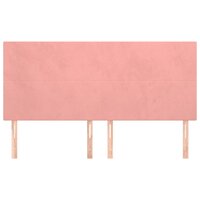 Hoofdborden 4 st 80x5x78/88 cm fluweel roze 3