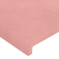 Hoofdborden 4 st 80x5x78/88 cm fluweel roze 4