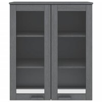 Opzetkast HAMAR 85x35x100 cm massief grenenhout donkergrijs 3