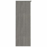 Opzetkast HAMAR 85x35x100 cm massief grenenhout lichtgrijs 4