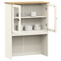 Opzetkast VIGO 78x30x100 cm massief grenenhout wit 3