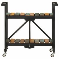 Keukentrolley 87x36x81 cm massief gerecycled hout 2