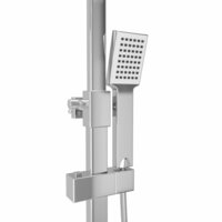 Douchekoppenset dubbel met thermostaat roestvrij staal 6