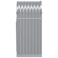 Haardhoutopslag 40x45x100 cm gegalvaniseerd staal lichtgrijs 5