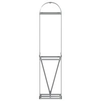 Haardhoutopslag 40x45x170 cm gegalvaniseerd staal lichtgrijs 4