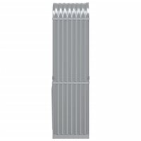 Haardhoutopslag 40x45x170 cm gegalvaniseerd staal lichtgrijs 5