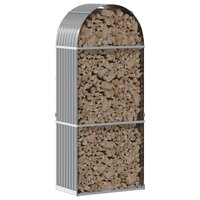 Haardhoutopslag 80x45x190 cm gegalvaniseerd staal lichtgrijs 3