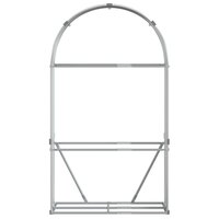 Haardhoutopslag 120x45x210 cm gegalvaniseerd staal lichtgrijs 4