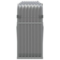 Haardhoutopslag 234x45x100 cm gegalvaniseerd staal lichtgrijs 5