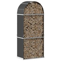 Haardhoutopslag 80x45x190 cm gegalvaniseerd staal antraciet 3