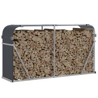 Haardhoutopslag 180x45x100 cm gegalvaniseerd staal antraciet 3