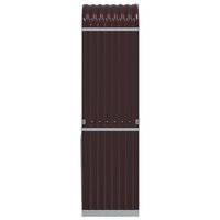 Haardhoutopslag 40x45x170 cm gegalvaniseerd staal bruin 5