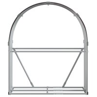 Haardhoutopslag 120x45x140 cm gegalvaniseerd staal bruin 4