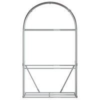 Haardhoutopslag 120x45x210 cm gegalvaniseerd staal bruin 4