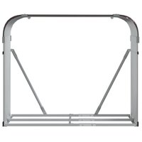 Haardhoutopslag 120x45x100 cm gegalvaniseerd staal bruin 4