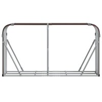 Haardhoutopslag 180x45x100 cm gegalvaniseerd staal bruin 4