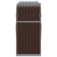 Haardhoutopslag 180x45x100 cm gegalvaniseerd staal bruin 5