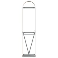 Haardhoutopslag 40x45x170 cm gegalvaniseerd staal lichtbruin 4