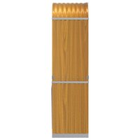 Haardhoutopslag 40x45x170 cm gegalvaniseerd staal lichtbruin 5
