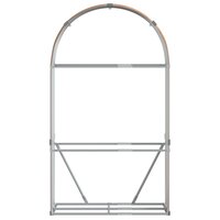 Haardhoutopslag 120x45x210 cm gegalvaniseerd staal lichtbruin 4