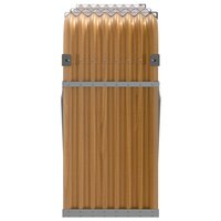 Haardhoutopslag 180x45x100 cm gegalvaniseerd staal lichtbruin 5
