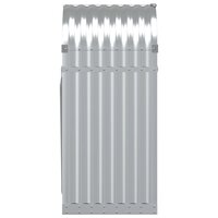 Haardhoutopslag 40x45x100 cm gegalvaniseerd staal zilverkleurig 5