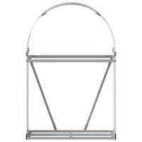 Haardhoutopslag 80x45x120 cm gegalvaniseerd staal zilverkleurig 4