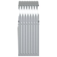 Haardhoutopslag 80x45x120 cm gegalvaniseerd staal zilverkleurig 5