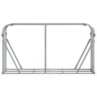 Haardhoutopslag 180x45x100 cm gegalvaniseerd staal zilverkleur 4