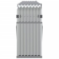 Haardhoutopslag 300x45x100 cm gegalvaniseerd staal zilverkleur 5