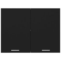 Hangkast 80x31x60 cm bewerkt hout zwart 6