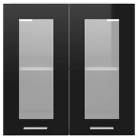 Hangkast 60x31x60 cm bewerkt hout zwart 6