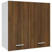 Wandkast hangend 60x31x60 cm bewerkt hout bruin eikenkleur 2