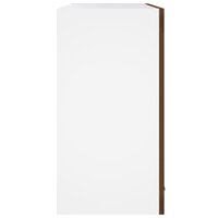Vitrinekast hangend 60x31x60 cm bewerkt hout bruin eikenkleur 4