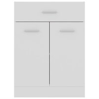 Onderkast met lade 60x46x81,5 cm bewerkt hout wit 5