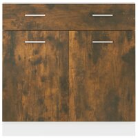 Onderkast met lade 80x46x81,5 cm bewerkt hout gerookt eiken 5