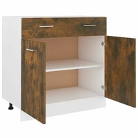 Onderkast met lade 80x46x81,5 cm bewerkt hout gerookt eiken 6