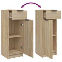 Badkamerkast 32x34x90 cm bewerkt hout sonoma eikenkleurig 9