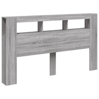 Hoofdeinde met LED 180x18,5x103,5 cm bewerkt hout grijs sonoma 3