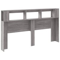 Hoofdeinde met LED 180x18,5x103,5 cm bewerkt hout grijs sonoma 8