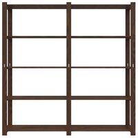 Opbergrek 5-laags 170x38x170 cm massief grenenhout bruin 3