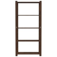 Opbergrek 5-laags 80x38x170 cm massief grenenhout bruin 3