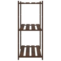 Opbergrek 3-laags 80x38x90 cm massief grenenhout bruin 4