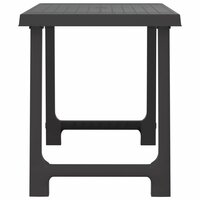 Campingtafel hout-look 79x56x64 cm PP antracietkleurig 4