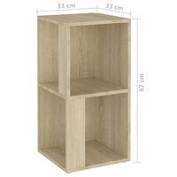 Hoekkast 33x33x67 cm bewerkt hout sonoma eikenkleurig 7